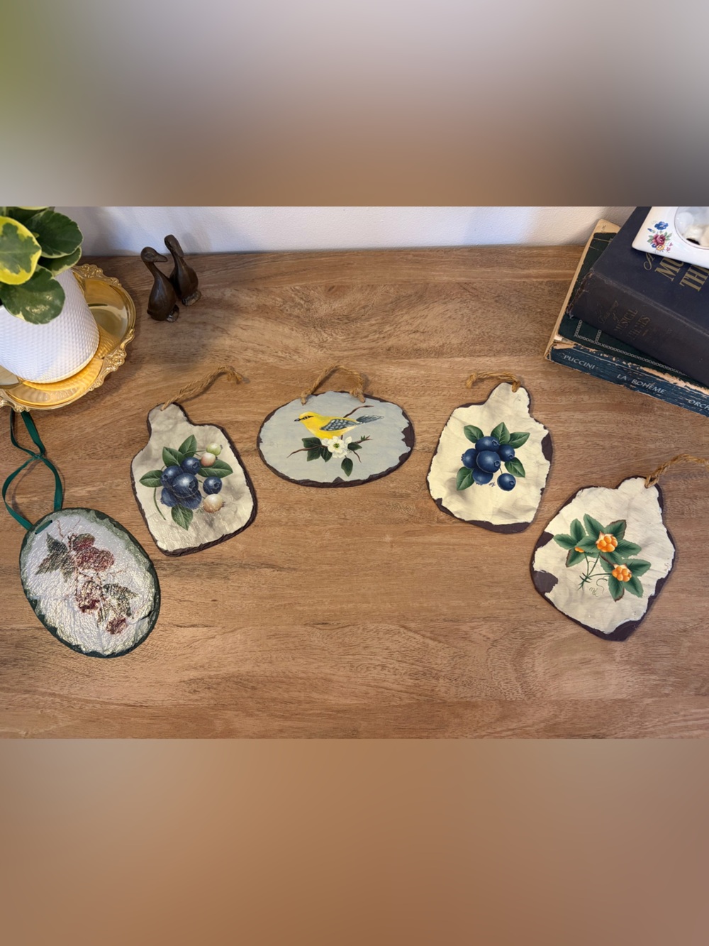 Slate Wall Plaques Lot of 5 – Newfoundland slate art
